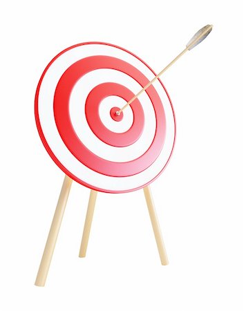 simsearch:400-07578126,k - arrows got in a target on a white background Stock Photo - Budget Royalty-Free & Subscription, Code: 400-04122396