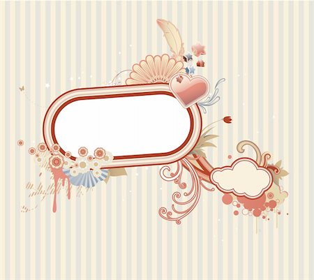 simsearch:400-04798374,k - Vector illustration of funky styled design frame made of floral elements Stock Photo - Budget Royalty-Free & Subscription, Code: 400-04122500