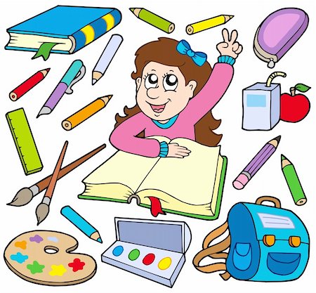 simsearch:400-04311432,k - Back to school collection 3 - vector illustration. Stock Photo - Budget Royalty-Free & Subscription, Code: 400-04122564