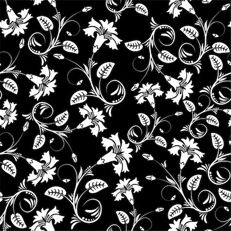 simsearch:400-05686210,k - Flower seamless pattern with leaf, element for design, vector illustration Stock Photo - Budget Royalty-Free & Subscription, Code: 400-04123778