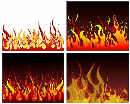 simsearch:400-04159167,k - Inferno fire vector backgrounds set  for design use Stock Photo - Budget Royalty-Free & Subscription, Code: 400-04134670