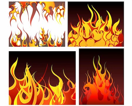 simsearch:400-04159167,k - Inferno fire vector backgrounds set  for design use Stock Photo - Budget Royalty-Free & Subscription, Code: 400-04134671