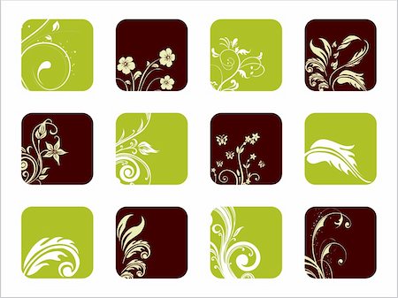 abstract florish pattern icons set Stock Photo - Budget Royalty-Free & Subscription, Code: 400-04134699