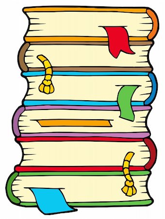 simsearch:400-04311432,k - Pile of old books - vector illustration. Stock Photo - Budget Royalty-Free & Subscription, Code: 400-04135130