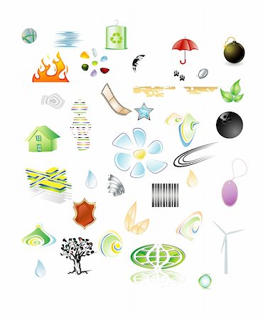set of vector icons Stock Photo - Budget Royalty-Free & Subscription, Code: 400-04136733