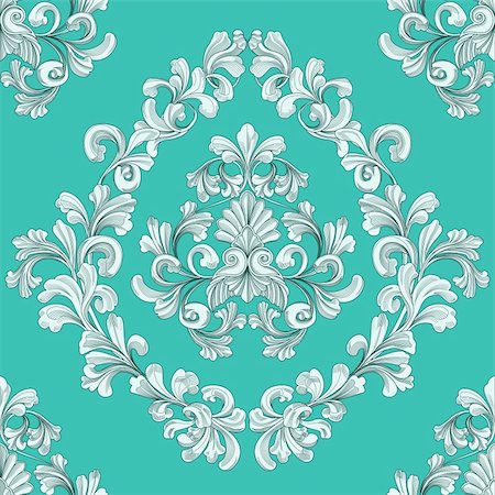 romans patterns - retro seamless tiling floral wallpaper pattern reminiscent of floral victorian designs inspired by greek and roman ornament Stock Photo - Budget Royalty-Free & Subscription, Code: 400-04136863