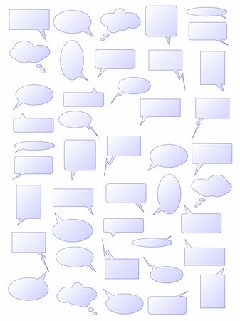 simsearch:400-04320168,k - Set of speech bubbles. Available in jpeg and eps8 formats. Stock Photo - Budget Royalty-Free & Subscription, Code: 400-04137075