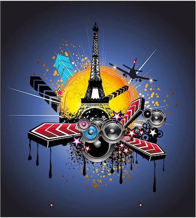 Abstract Urban Style Paris Disco Event Background Stock Photo - Budget Royalty-Free & Subscription, Code: 400-04137866