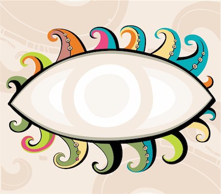 Decorative eye - vector frame Stock Photo - Budget Royalty-Free & Subscription, Code: 400-04139941