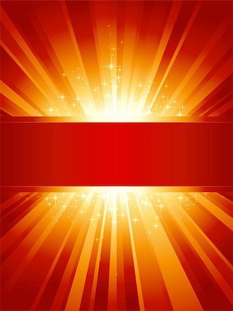 simsearch:400-05911969,k - Red golden light burst with sparkling stars and space for your message. 1 linear gradient, 7 global colors for easy change of color scheme. Artwork grouped and layered. Stock Photo - Budget Royalty-Free & Subscription, Code: 400-04130967