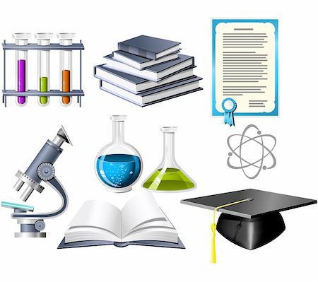 physics icons - Science and education icons Stock Photo - Budget Royalty-Free & Subscription, Code: 400-04130996
