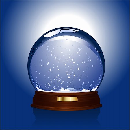 realistic illustration of an empty snowglobe - customize by inserting an object or logo Stock Photo - Budget Royalty-Free & Subscription, Code: 400-04132399