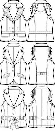simsearch:400-04640737,k - lady formal vest jacket in 3 style Stock Photo - Budget Royalty-Free & Subscription, Code: 400-04132981