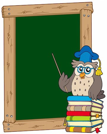 simsearch:400-04311432,k - Board with owl teacher and books - vector illustration. Stock Photo - Budget Royalty-Free & Subscription, Code: 400-04133125
