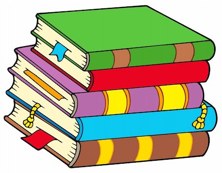simsearch:400-04311432,k - Pile of colorful books - vector illustration. Stock Photo - Budget Royalty-Free & Subscription, Code: 400-04133129
