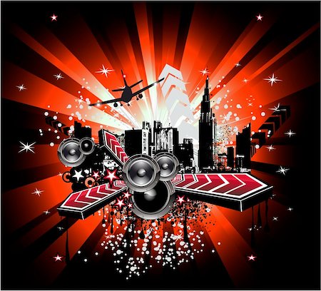 speakers graphics - Colorful Urban Music Background for Disco flyers Stock Photo - Budget Royalty-Free & Subscription, Code: 400-04133123