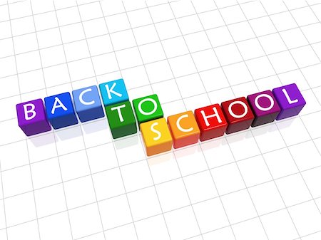 simsearch:400-07042264,k - 3d colour cubes with white letters with text - back to school Stock Photo - Budget Royalty-Free & Subscription, Code: 400-04133174
