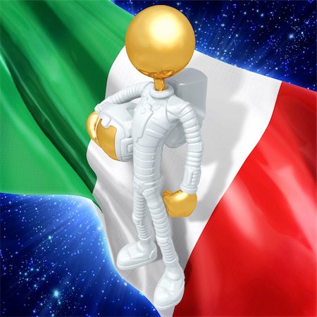 simsearch:400-04108857,k - LuMaxArt Gold Guys Astronaut Concept Stock Photo - Budget Royalty-Free & Subscription, Code: 400-04144322