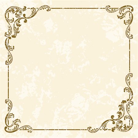 simsearch:400-06076415,k - Grungy sepia tone frame inspired by Victorian era designs. Graphics are grouped and in several layers for easy editing. The file can be scaled to any size. Stock Photo - Budget Royalty-Free & Subscription, Code: 400-04144427