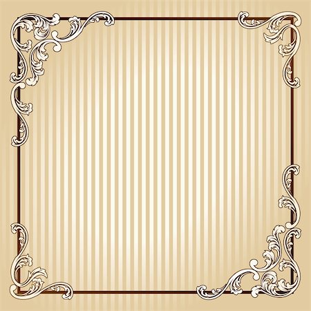 simsearch:400-06076415,k - Elegant sepia tone frame inspired by Victorian era designs. Graphics are grouped and in several layers for easy editing. The file can be scaled to any size. Stock Photo - Budget Royalty-Free & Subscription, Code: 400-04144421