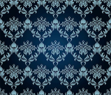 simsearch:400-04685787,k - Damask seamless vector background.  For easy making seamless pattern just drag all group into swatches bar, and use it for filling any contours. Stock Photo - Budget Royalty-Free & Subscription, Code: 400-04144602