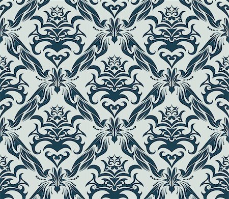simsearch:400-04685787,k - Damask seamless vector background.  For easy making seamless pattern just drag all group into swatches bar, and use it for filling any contours. Stock Photo - Budget Royalty-Free & Subscription, Code: 400-04144611