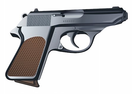 simsearch:400-04335613,k - Pistol vector Stock Photo - Budget Royalty-Free & Subscription, Code: 400-04145159