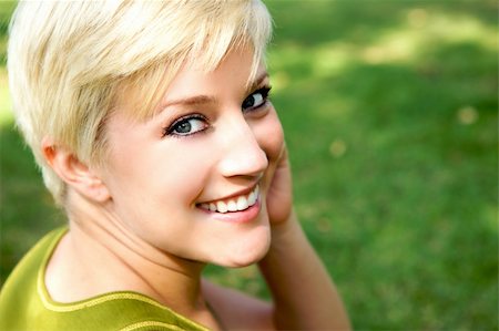 A Beautiful Blond Girl With A Pretty Smile Stock Photo - Budget Royalty-Free & Subscription, Code: 400-04145213