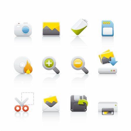 pixelstudio (artist) - Set of icons on white background in Adobe Illustrator EPS 8 format for multiple applications. Stock Photo - Budget Royalty-Free & Subscription, Code: 400-04146356