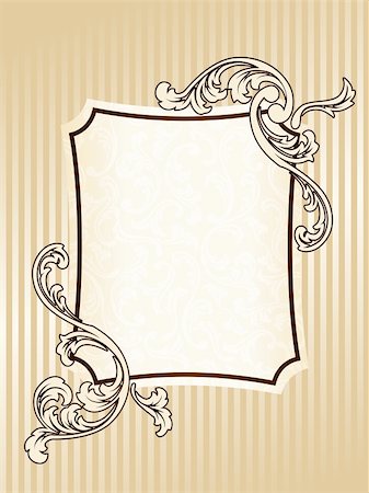simsearch:400-06076415,k - Elegant sepia tone frame inspired by Victorian era designs. Graphics are grouped and in several layers for easy editing. The file can be scaled to any size. Stock Photo - Budget Royalty-Free & Subscription, Code: 400-04147758