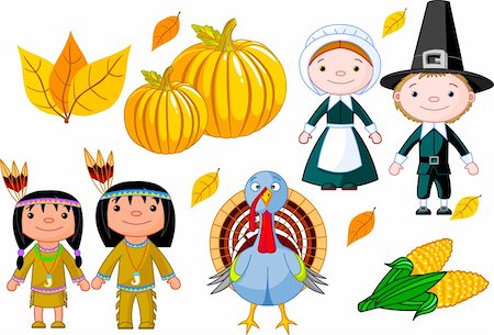 simsearch:400-04227157,k - Vector illustration set of thanksgiving icons Stock Photo - Budget Royalty-Free & Subscription, Code: 400-04149139