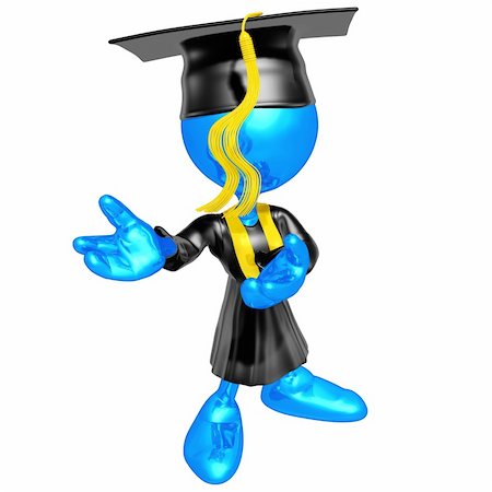 Graduation Concept And Presentation Figure In 3D Stock Photo - Budget Royalty-Free & Subscription, Code: 400-04140336