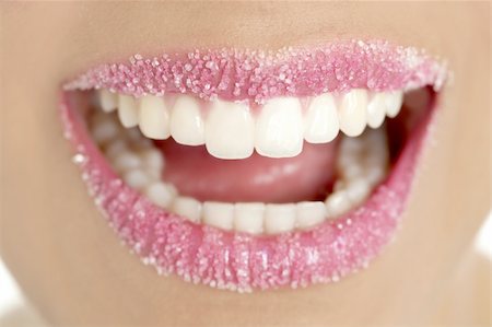 simsearch:400-04932680,k - Lips of a woman in sugar pink liptstick makeup macro Stock Photo - Budget Royalty-Free & Subscription, Code: 400-04140688