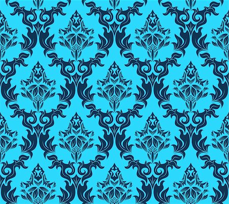 simsearch:400-04685787,k - Damask seamless vector background.  For easy making seamless pattern just drag all group into swatches bar, and use it for filling any contours. Stock Photo - Budget Royalty-Free & Subscription, Code: 400-04141016