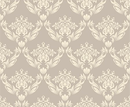 simsearch:400-04090489,k - Damask seamless vector background.  For easy making seamless pattern just drag all group into swatches bar, and use it for filling any contours. Stock Photo - Budget Royalty-Free & Subscription, Code: 400-04141017
