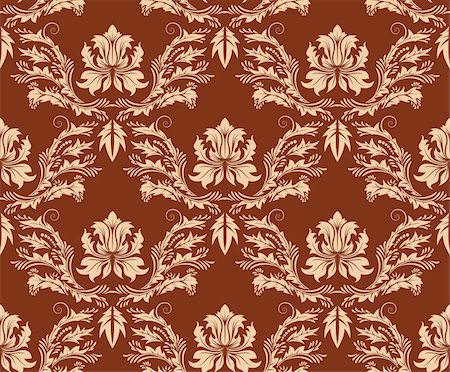 simsearch:400-04685787,k - Damask seamless vector background.  For easy making seamless pattern just drag all group into swatches bar, and use it for filling any contours. Stock Photo - Budget Royalty-Free & Subscription, Code: 400-04141088
