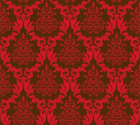 simsearch:400-04090489,k - Damask seamless vector background.  For easy making seamless pattern just drag all group into swatches bar, and use it for filling any contours. Stock Photo - Budget Royalty-Free & Subscription, Code: 400-04141089