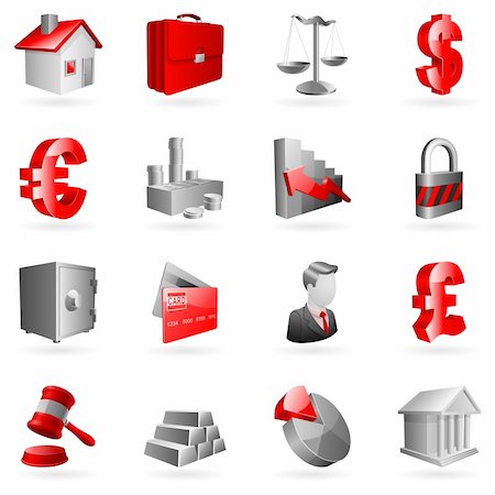 simsearch:400-05133703,k - Set of 16 vector business and office icons. Stock Photo - Budget Royalty-Free & Subscription, Code: 400-04141771