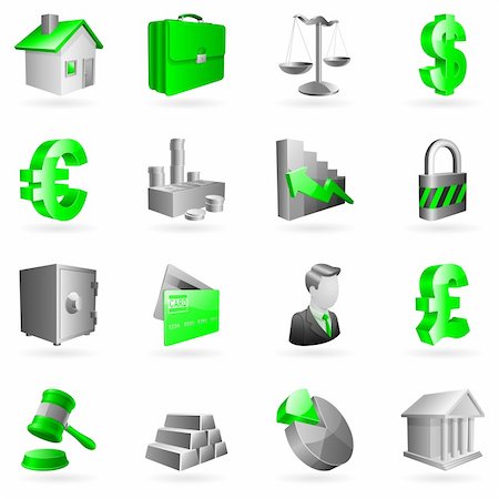 simsearch:400-05133703,k - Set of 16 vector business and office icons. Stock Photo - Budget Royalty-Free & Subscription, Code: 400-04141839