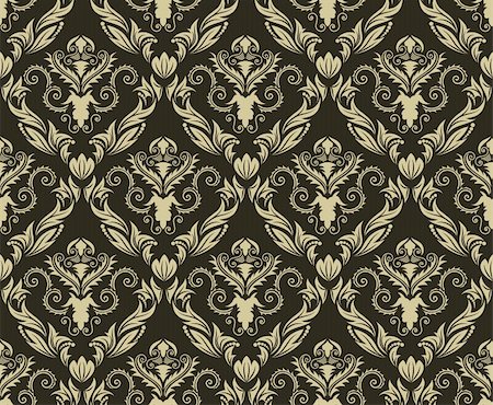 simsearch:400-04090489,k - Damask seamless vector background.  For easy making seamless pattern just drag all group into swatches bar, and use it for filling any contours. Stock Photo - Budget Royalty-Free & Subscription, Code: 400-04142227