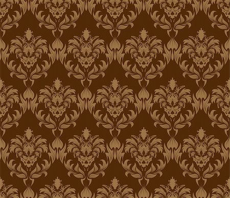 simsearch:400-04685787,k - Damask seamless vector background.  For easy making seamless pattern just drag all group into swatches bar, and use it for filling any contours. Stock Photo - Budget Royalty-Free & Subscription, Code: 400-04142220