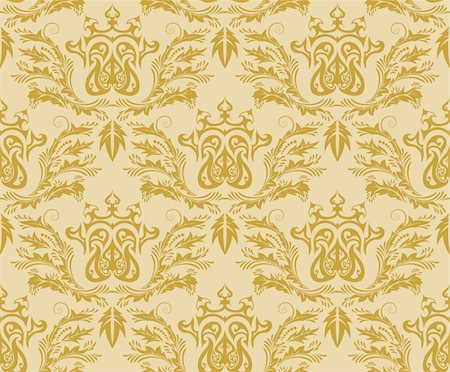 simsearch:400-04090489,k - Damask seamless vector background.  For easy making seamless pattern just drag all group into swatches bar, and use it for filling any contours. Stock Photo - Budget Royalty-Free & Subscription, Code: 400-04142222