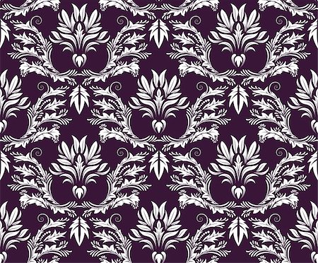 simsearch:400-04090489,k - Damask seamless vector background.  For easy making seamless pattern just drag all group into swatches bar, and use it for filling any contours. Stock Photo - Budget Royalty-Free & Subscription, Code: 400-04142223