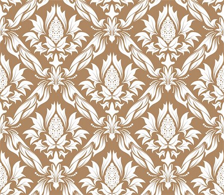 simsearch:400-04090489,k - Damask seamless vector background.  For easy making seamless pattern just drag all group into swatches bar, and use it for filling any contours. Stock Photo - Budget Royalty-Free & Subscription, Code: 400-04142232