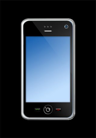simsearch:400-04376796,k - three dimensional mobile phone isolated on black whith clipping path Foto de stock - Super Valor sin royalties y Suscripción, Código: 400-04142275