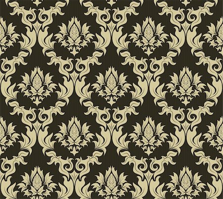 simsearch:400-04090489,k - Damask seamless vector background.  For easy making seamless pattern just drag all group into swatches bar, and use it for filling any contours. Stock Photo - Budget Royalty-Free & Subscription, Code: 400-04143074