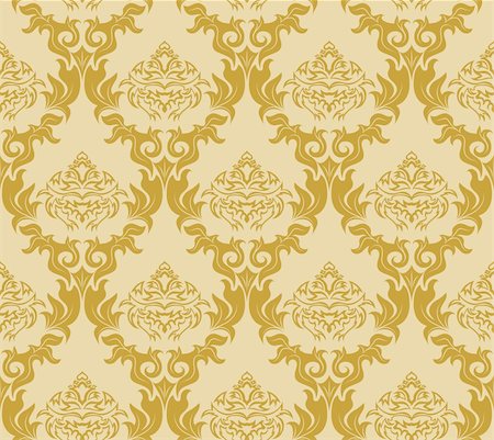 simsearch:400-04090489,k - Damask seamless vector background.  For easy making seamless pattern just drag all group into swatches bar, and use it for filling any contours. Stock Photo - Budget Royalty-Free & Subscription, Code: 400-04143075