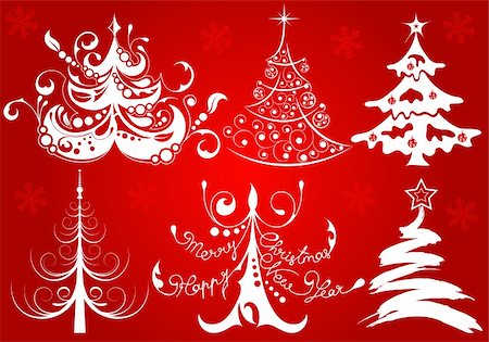 simsearch:400-05374105,k - Collect Christmas tree, element for design, vector illustration Stock Photo - Budget Royalty-Free & Subscription, Code: 400-04154836