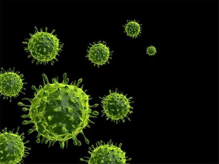 3d rendered close up of some isolated h1n1 viruses Stock Photo - Budget Royalty-Free & Subscription, Code: 400-04155334