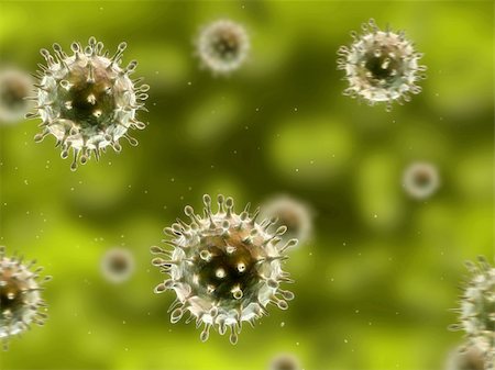 3d rendered close up of some streaming h1n1 viruses Stock Photo - Budget Royalty-Free & Subscription, Code: 400-04155331